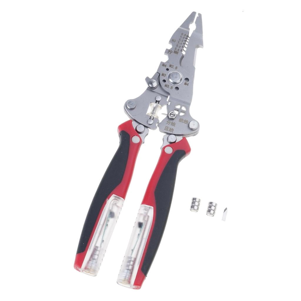 Foldable Wire Strippers with Electricity Measurement Function 16 in 1 Wire Stripping Pliers for Cutting Pulling Wires