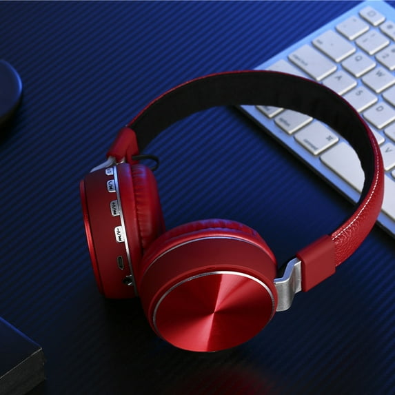 Foldable Wired Headphones for Kids - Comfortably Designed to fit On-Ear - Works with Toniebox and All 3.5mm Devices,Red