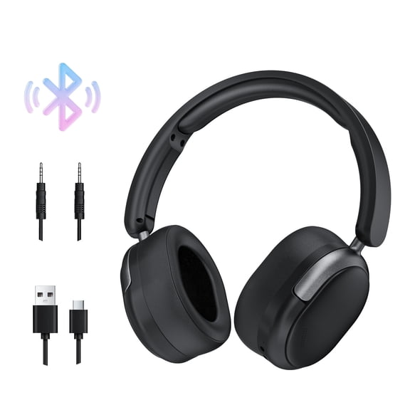 Foldable Wireless Bluetooth Gaming Headset – Bluetooth 5.4, 50H Playtime, over-Ear Headphones for Work, Travel, Gaming & Office