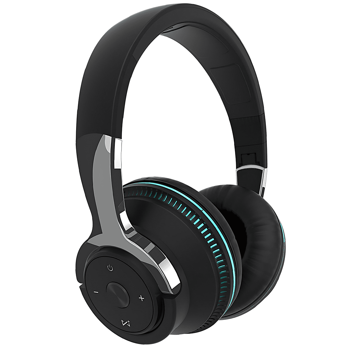 Foldable Wireless Bluetooth Headset with Mic - Stereo Sound, Stretchable Design - Support Card/Bluetooth/AUX Mode - RGB Light and Breathable Soft Earmuffs - Suitable for Games, Music and Calls