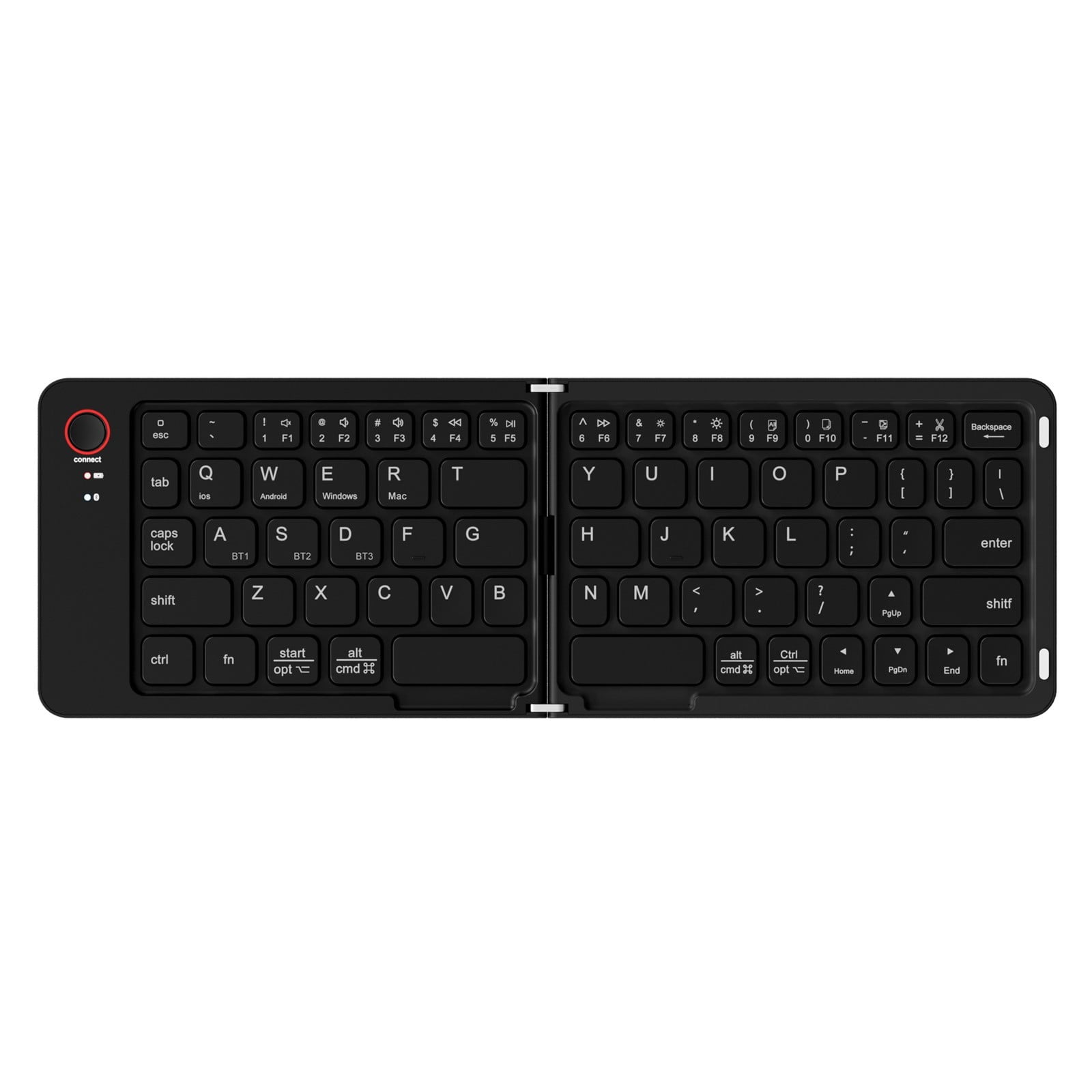 Foldable Wireless Bluetooth Keyboard, Compact Portable Mini Small Keyboard for Tablets Smartphones Laptops, Lightweight Travel Tablet Keyboards for iPad Mac Android Windows.
