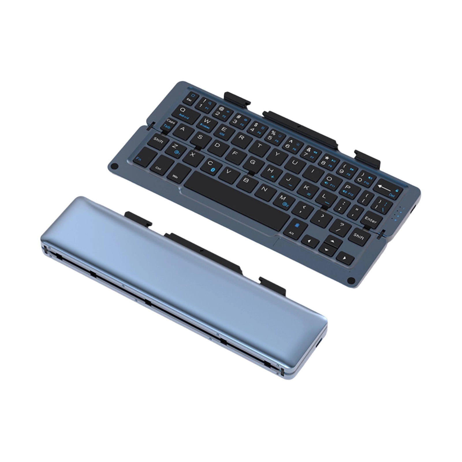 Foldable Wireless Bluetooth Keyboard, Compact Portable Mini Small Keyboard for Tablets Smartphones Laptops, Lightweight Travel Tablet Keyboards for iPad Mac Android Windows.