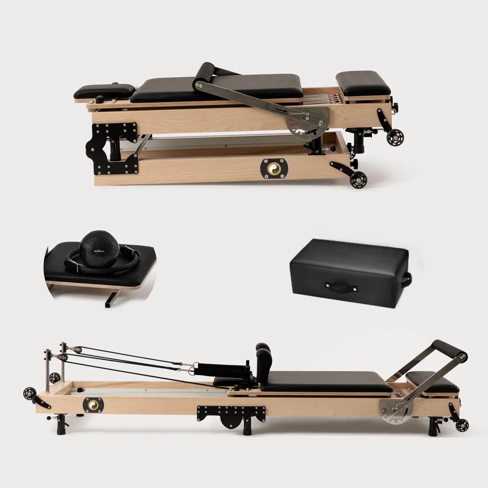 Foldable Wood Pilates Reformer Machine Bundle - Zous 2.0 Advanced From  PersonalHour 