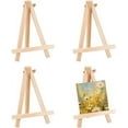 thumbnail image 1 of Foldable Wood Triangle Easel for Painting Arts and Crafts Light Yellow 20x14x3.2cm, 1 of 8