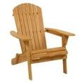 Foldable Wooden Adirondack Chair Outdoor Patio Furniture Porch Lounge