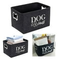 thumbnail image 1 of Foldable Wooden Handle Dog Toy Storage Basket - Large Woven Pet Toy Bin & Multipurpose Storage Box For Toys, Treats, Household Items, And Home Organization, 1 of 7