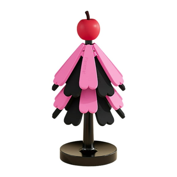 Foldable Wooden Trivet for Hot Dishes Silicone Heat Placemat Kitchen Dining Bowl Plate Protector