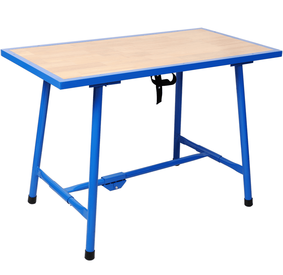 Toolman Table Foldable Work Bench 660Lbs Capacity Blue Tool Table for Garage ...