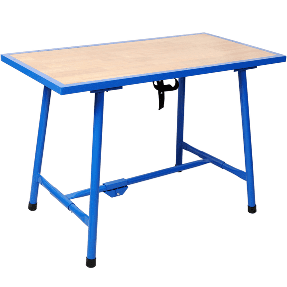Foldable Work Bench 660Lbs Capacity Blue Tool Table for Garage