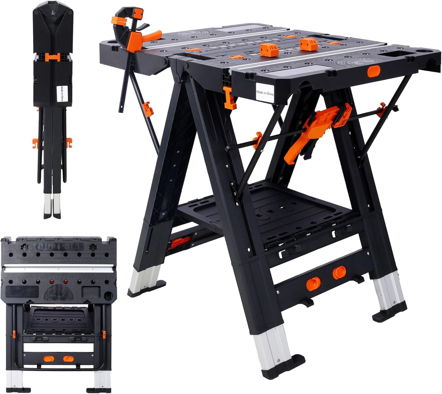 Workbench Handle Foldable Work Bench Table, 2-in-1 Portable Workbench with Carrying ...