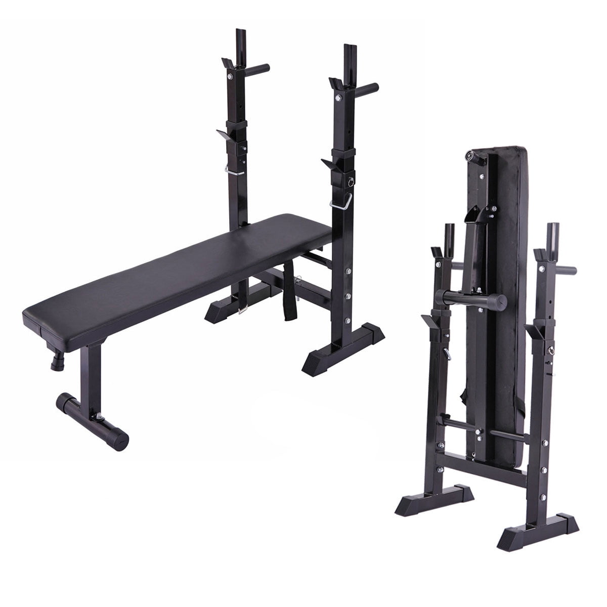 Foldable Workout Station with Squat Rack Adjustable 34.17 Revamp your workout routine with this versatile station Walmart