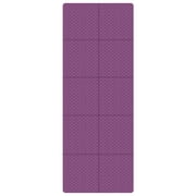 Foldable Yoga Mat Double Sided TPE Pilates Mat for Travel Picnics Purple