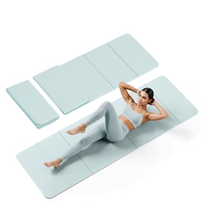 Foldable Yoga Mat, POE Fitness Mat with Non-Slip Surface, Lightweight Portable Workout Mat Exercise Mat for Studio or Home Use