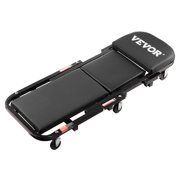 Foldable Z Garage Creeper, 40 in, 450 lbs Load Capacity Rolling Folding Mechanic Creeper Stool, with 6 Universal Wheels Padded Seat Steel Frame, Lay Down or Sit Chair for Garage Shop or Home