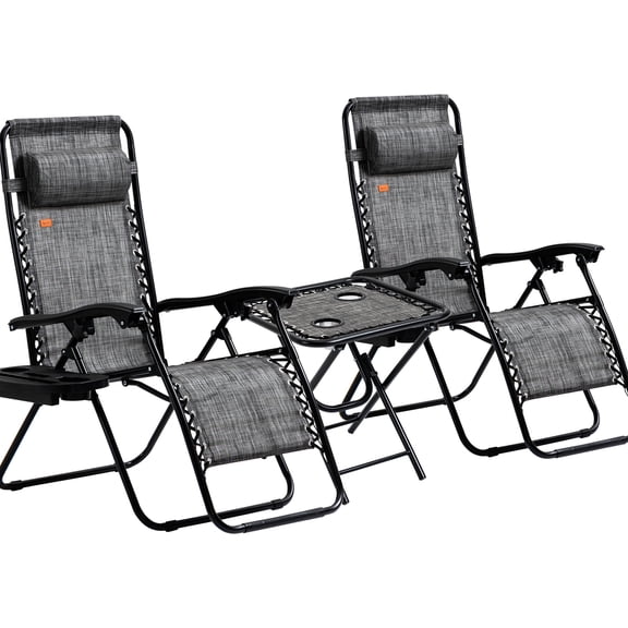 Foldable Zero Gravity Chairs/Outdoor Relaxation/Comfortable Pillow Headrests