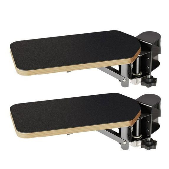 Foldable and Rotatable Wooden Computer Arm Support Bracket for Office Desk