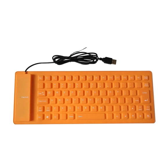 Foldable and Sealed Silicone Keyboard with Silent Typing and Simple Design for Plug and Play in Internet Bar