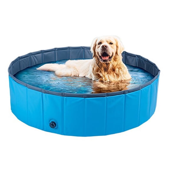 Foldable dog pool, foldable hard plastic dog swimming pool, portable children's swimming pool, pet pool, dog shallow pool, bathtub suitable for small dogs, medium and large dogs, cats and children