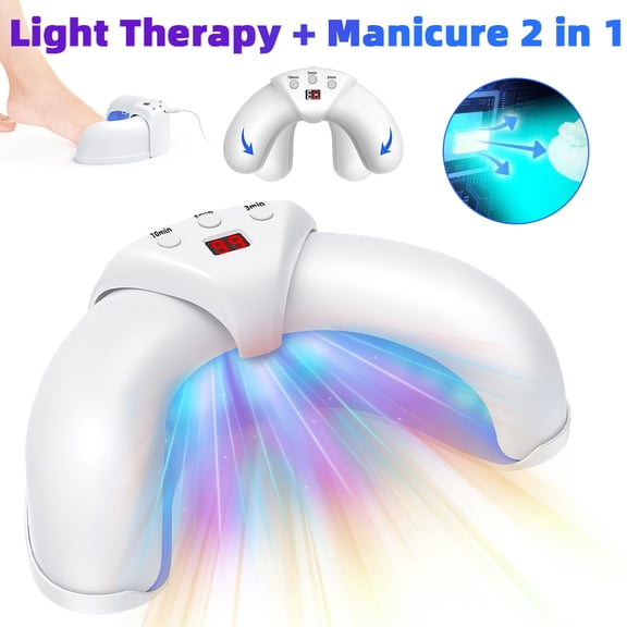 Foldable nail art light therapy machine - quick-drying U-shaped non-black-hand LED portable nail polish and gel curing lamp