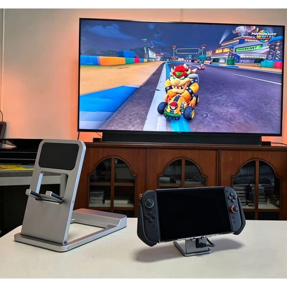 Foldable portable stand dock for Nintendo Switch 2, 4K/60Hz  HDMI port Screen converter, PD 100W Charger Port/ USB 3.0 Port