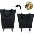 thumbnail image 1 of Foldable shopping trolley, collapsible two-stage zipper Foldable shopping bag with wheels Foldable shopping trolley For fruit, vegetables, shopping trolleys,GTICPHYJ, 1 of 8