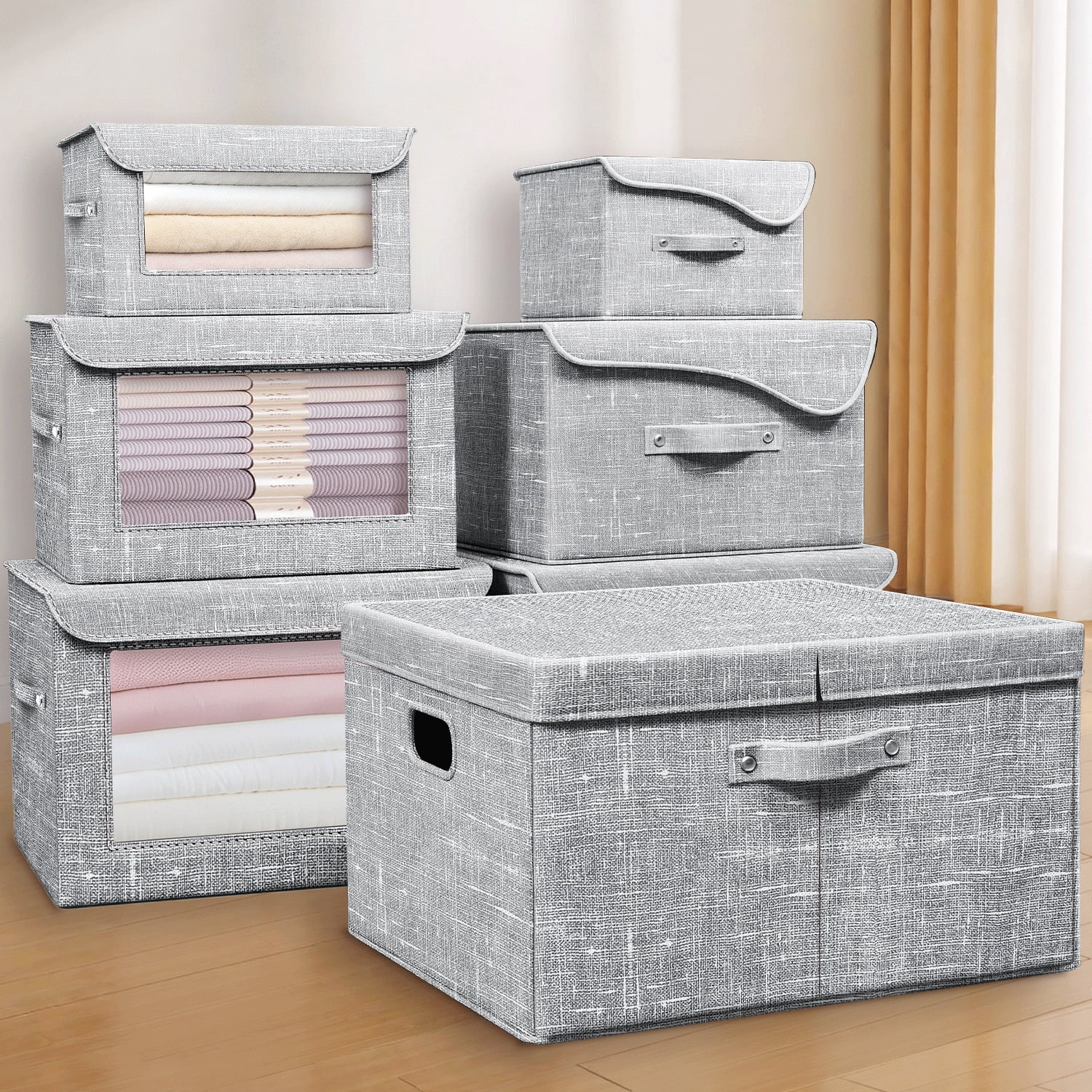 FoldableStorage Box, Storage Bins with Lids, Closet Storage Containers ...