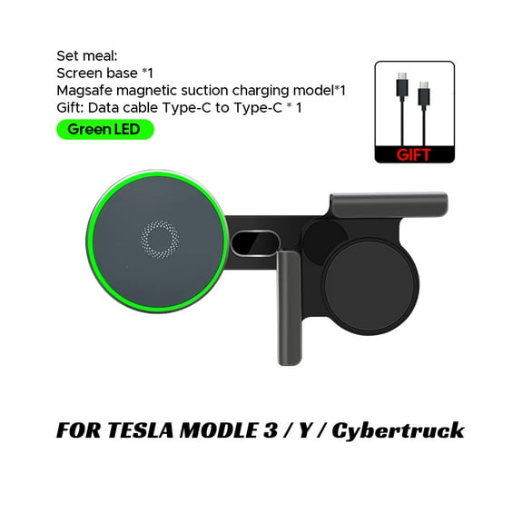 Foldaway Car Phone Mount Holder 15W Magnetic Magsafe Macsafe Wireless Charger for Tesla Model 3 Y HIGHLAN BYD Atto 3 Accessories