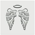 thumbnail image 1 of Folded Angel Wings with Halo Feathers DIY Cookie Wall Craft Stencil - 3.5 Inch, 1 of 5