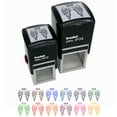 thumbnail image 1 of Folded Angel Wings with Halo Feathers Self-Inking Rubber Stamp Ink Stamper - Red Ink - Large 1-1/2 Inch, 1 of 7