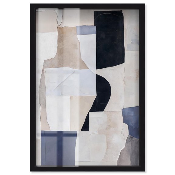 Folded Form Shadowbox Print Minimalist Wall Art by Art Remedy, Black Frame, 20 x 30