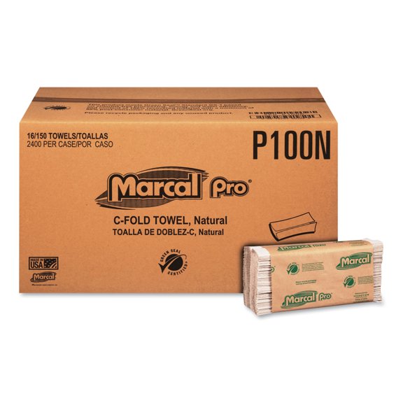 Folded Paper Towels, 1-Ply, 10 1/8" X 12 7/8 ", 150/pack, 16 Packs/ct | Bundle of 5 Cartons