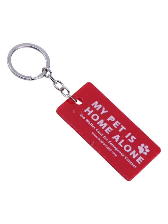 Folded Pet Emergencies Wallet Pet is Homes Alones Alerts Key Keychain Emergencies Contacts Wallet Card