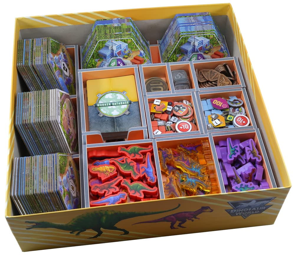 Folded Space Board Game Organizer: Dinosaur World (Colour Insert)