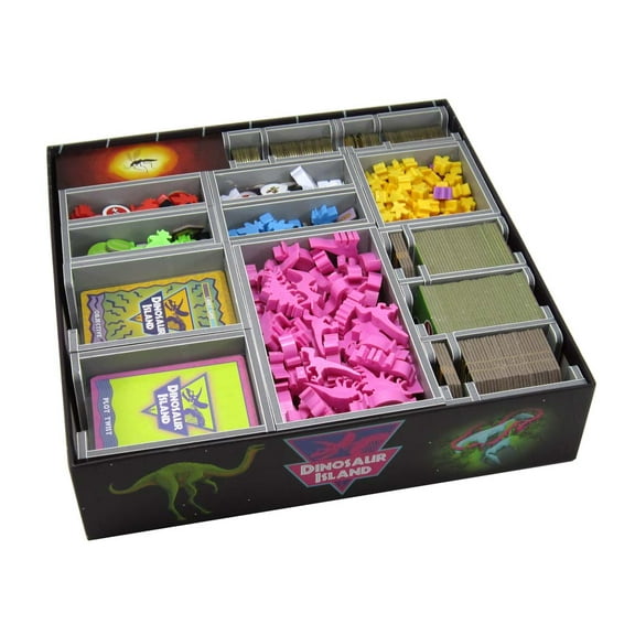 Folded Space Dinosaur Island and Totally Liquid Board Game Box Inserts