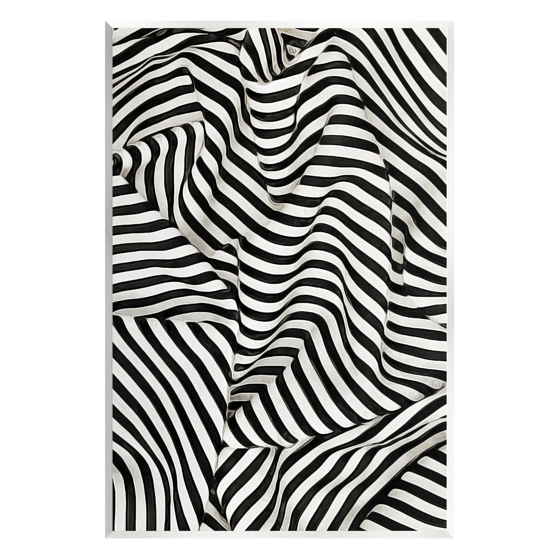 Folded Striped Drapery Pattern Abstract Graphic Art Unframed Art Print Wall Art