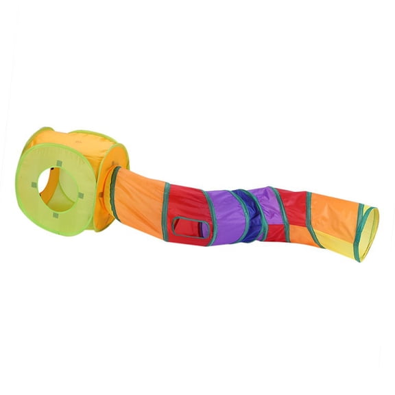 Folded Tube Interactive with Hole Cat Tunnel for Ioor Cats Rabbit Rat