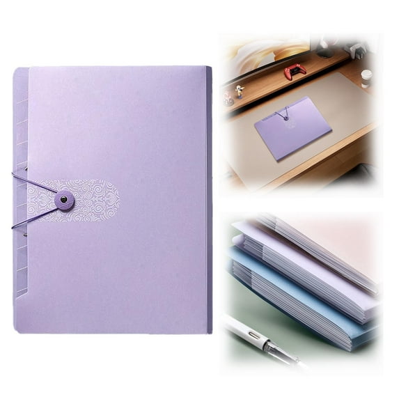 Folder 8-Grid D,Notebook X1,Accordion Folder Folders for Documents Multiple Pockets Accordion File Folder | Letter Size File Folder with 8 Pockets,Office&Craft&Stationery,Office Cabinet