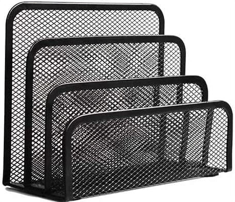 Folder Desk Mail Organizer Letter For Desk Metal Mesh With 3 Vertical