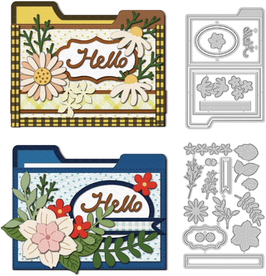 Silver Metal Cutting Dies For Cards & Scrapbooking - Tag Shape Set