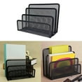 thumbnail image 1 of Folder Holder Desk, Mail Organizer Letter Holder for Desk Metal Mesh with 6 Vertical Upright Compartments, 1 of 5