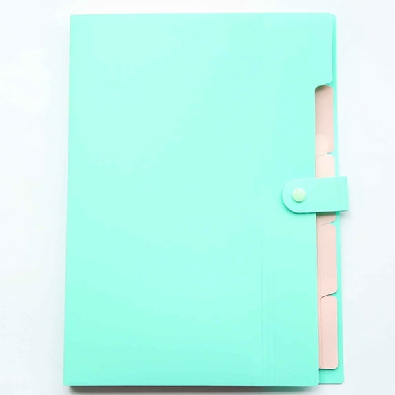 Folder Organizer A4 Expanding File Folder, Waterproof PP Document Storage Bag with 5 Pockets, Large Capacity Files and Folders Holder For Paperwork, Bills and Daily Document Sorting Office Supplies