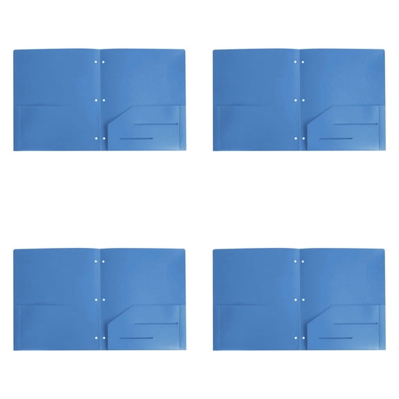 Folder with Plastic Sleeves Plastic Folders with Prongs 3 Prong Folders File Folders & Accessories Presentation Folders Middle Letter Size Manilla Folders Magnetic Folders 11.5"X9.5"Blue Folders