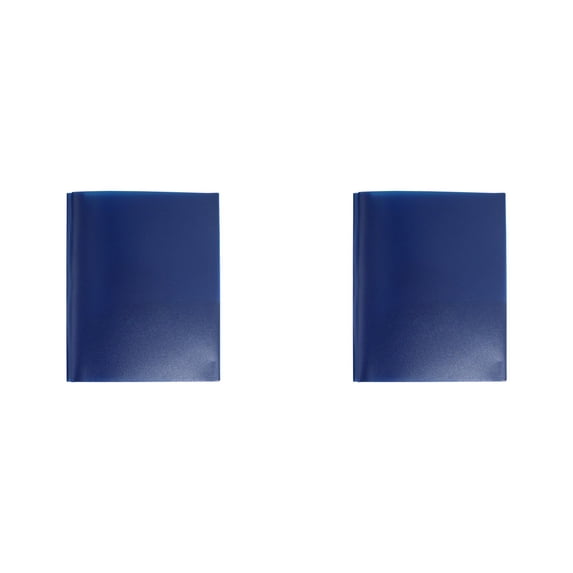 Folder with Plastic Sleeves Poly Folders Campus Folder Office Supplies Papers Letter Size Colored Folders Three Prong Folder File Folders Two Pockets Manilla Folders 11.5"X9.5"Dark Blue Folders
