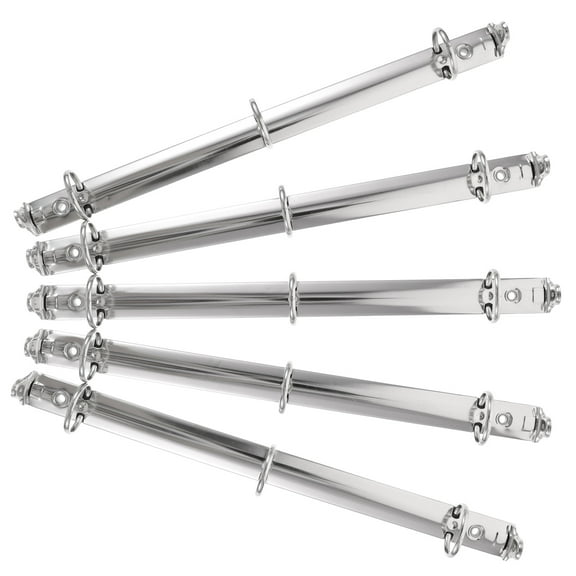FENGGUIQU 5Pcs Silver Metal Binder Mechanism for Notebook and Planner 3-Ring Binder
