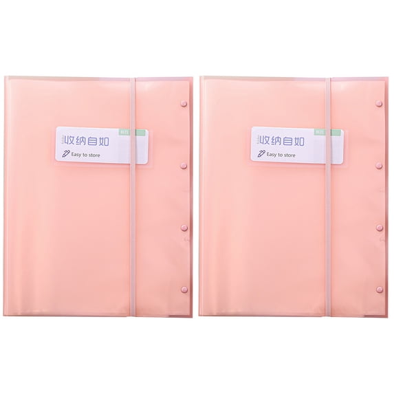 2 Pcs Heavy Duty Plastic Folder Storage Bags for Receipts, Student File Organizer, Travel Document Holder, Desktop Use