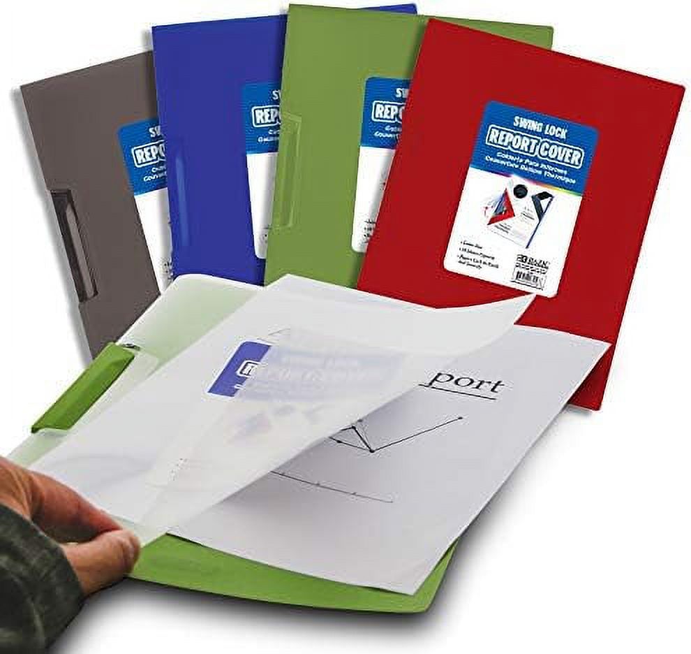 Folder SwingLock Report Cover, Letter Size Plastic Folders Holder For