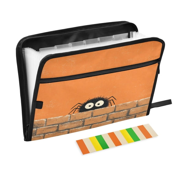 Folder Waterproof A4 Size File Folder Home Work Office Categorized Storage File Manager 13 Individual Pockets Spider Doll Pattern