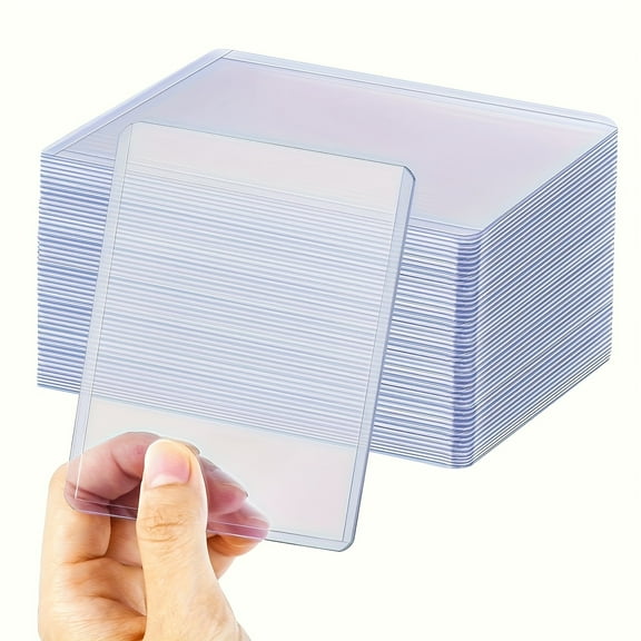 Foldermax 100 Toploaders for Cards,35PT Toploader Card Protector, 3" x 4" Hard Plastic Card Sleeves, Baseball Card Protector, Topload Card Holder for Collectible Trading Cards Sports Cards MTG