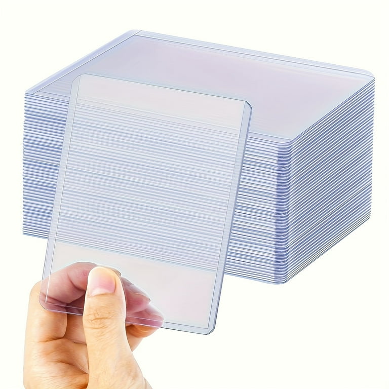 foldermax card sleeves Foldermax 30 Count Toploader Card Protector for Trading Card Thick Plastic  Baseball Card Holder 3 x 4 Inch 35pt