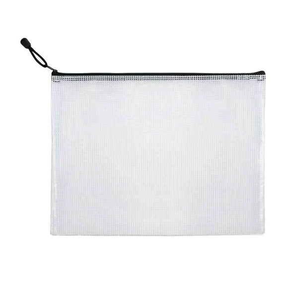 Folders*12 10 Pack Black Mesh Zipper Bags Multipurpose Storage for Documents Travel School Games Puzzles Cosmetics & Accessories